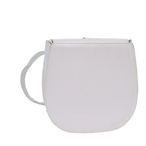 GUCCI Body Bag Leather White Auth ar12042